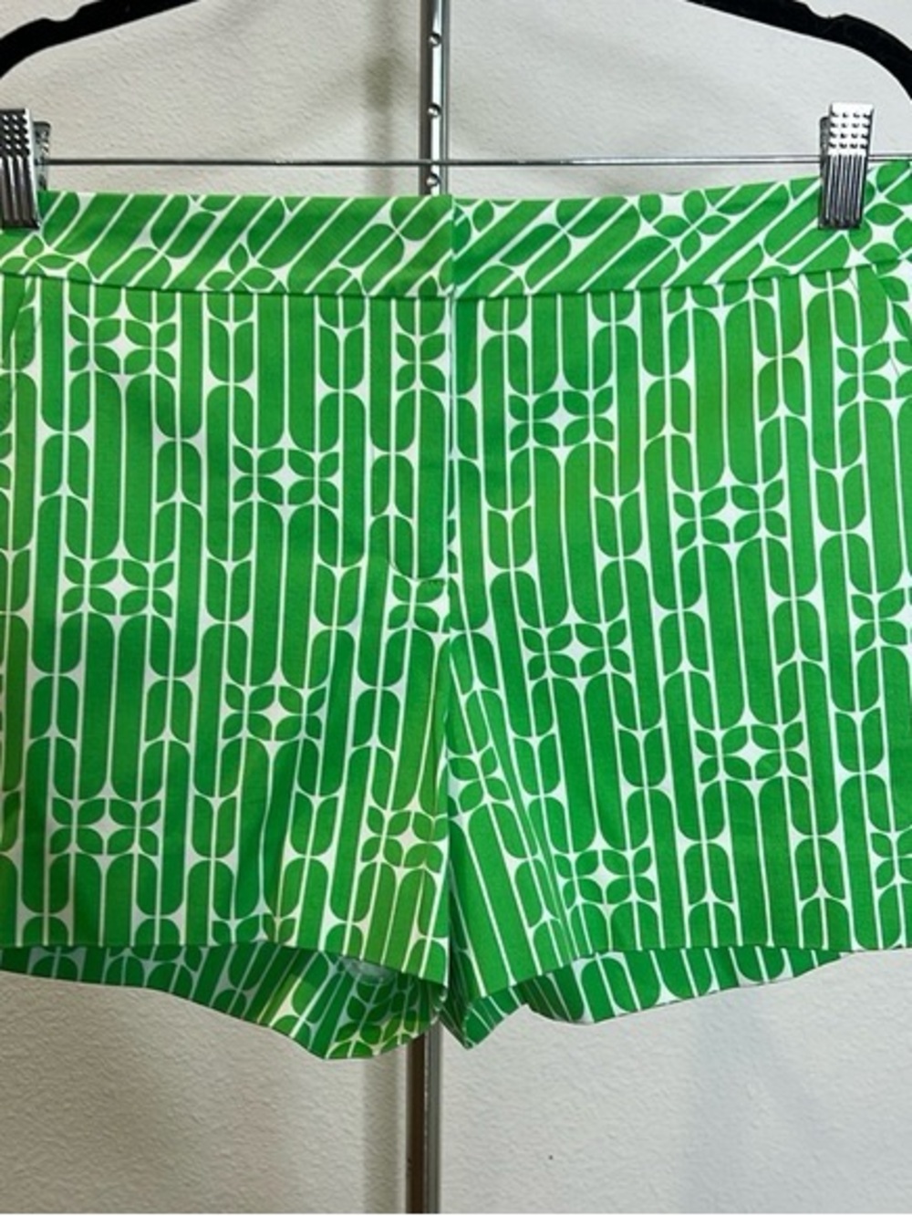 Trina Turk Corbin 2 Bright Green Cara Cara Herringbone print  Shorts